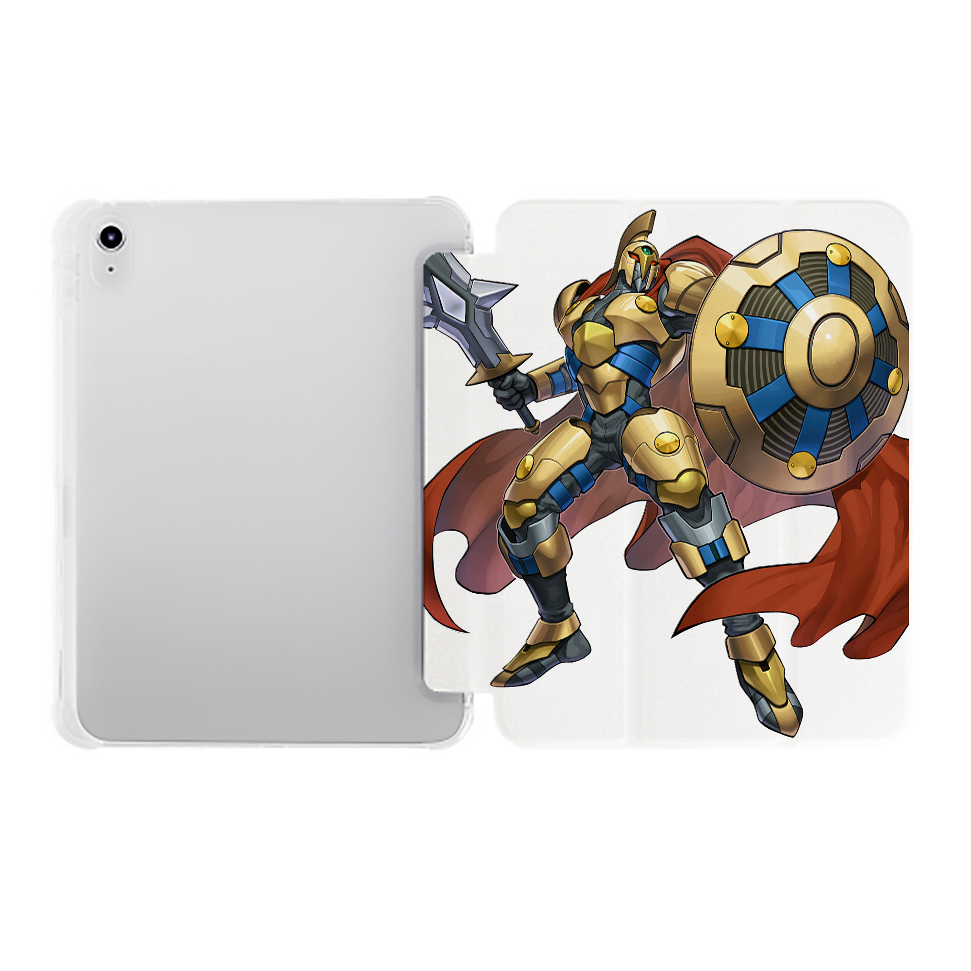 （画像用） 遊☆戯☆王 Yu-Gi-Oh! IPad ケース ペン収納付き 三つ折りスタンド PUレザー×シリコン 対応機種9.5/10.5/10.9インチ